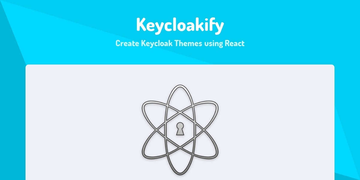 Keycloakify Create Keycloak Themes Using React Made With React js Keycloakify create keycloak themes using react made with react js